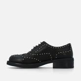 Bruno Premi Stringata in Pelle con Borchie Nera